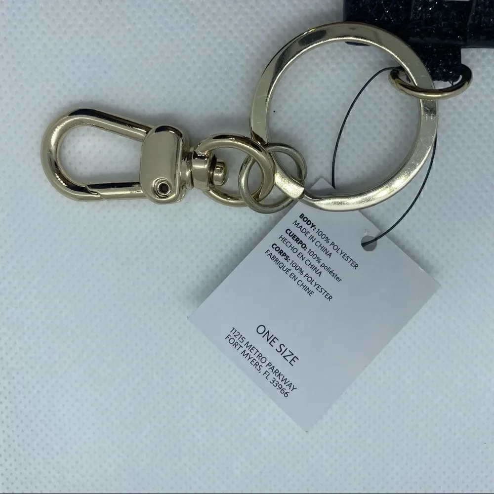 NWT White House Black Market Black Textured Card Case